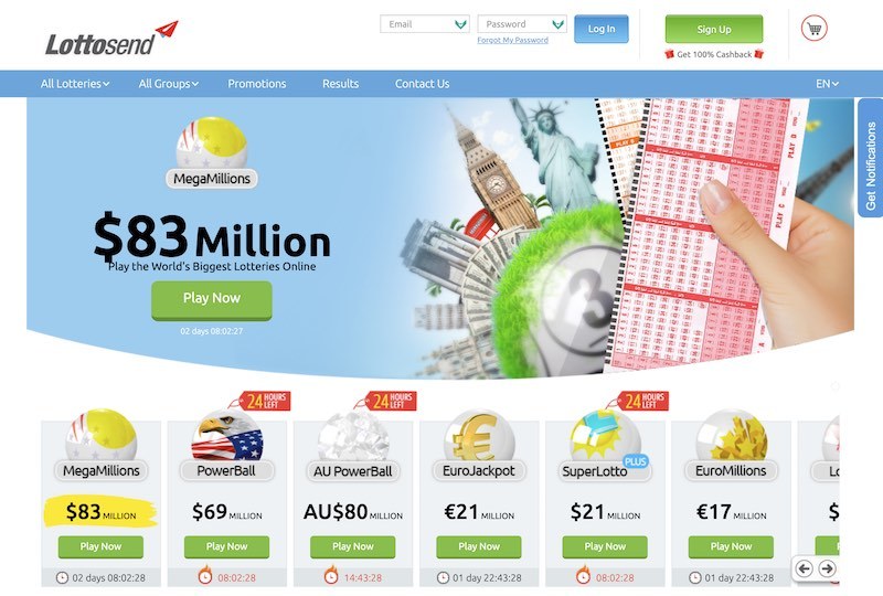 Lottosend Homepage