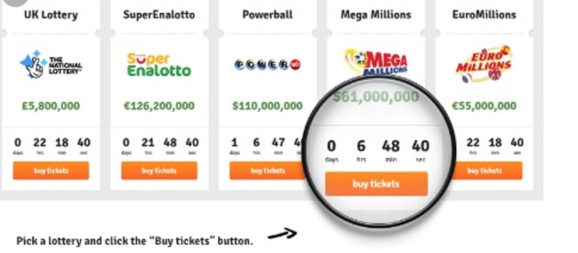 Online Lottery Site Game Selection Example