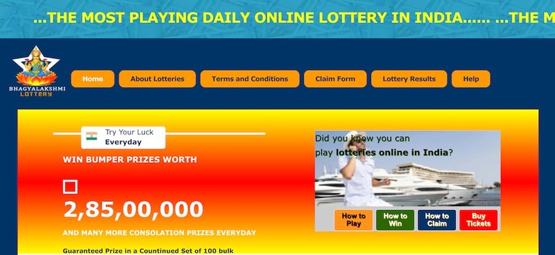 Bhagyalakshmi Lottery Homepage