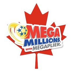 Canadian Maple Leaf with Mega Millions Logo